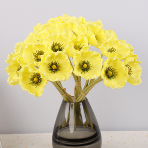 7 Head Pu <b>Artificial</b> Poppy Flowers 32cm <b>Stem</b> Home Decor Wedding Props High Simulation - Product Image 2