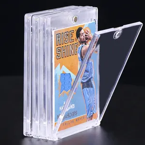 SUNSHING 35PT 55PT 1 Touch Magnetic Card Holder UV Protection Semi Rigid Slab Display Holder For Graded Pokemon PSA Card Case