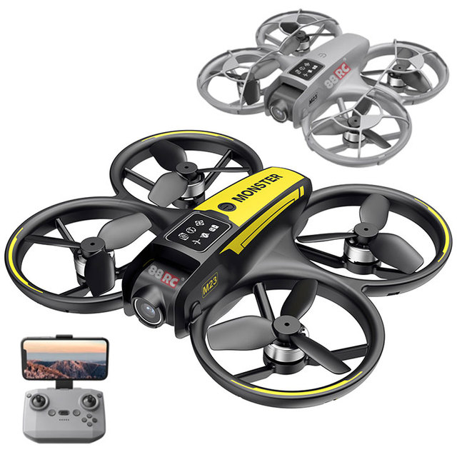 88RC M23 Beginner Mini RC Drone Toys 360 Degree Rolling Stunt Follow Me 4K HD Dual Camera Foldable Indoor-Outdoor Use