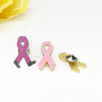 Épinglette en métal Ruban de sensibilisation au cancer (Poitrine, Pancréas, Foie, Poumon) pour collectes de fonds caritatives, Vente en gros, Logo personnalisé