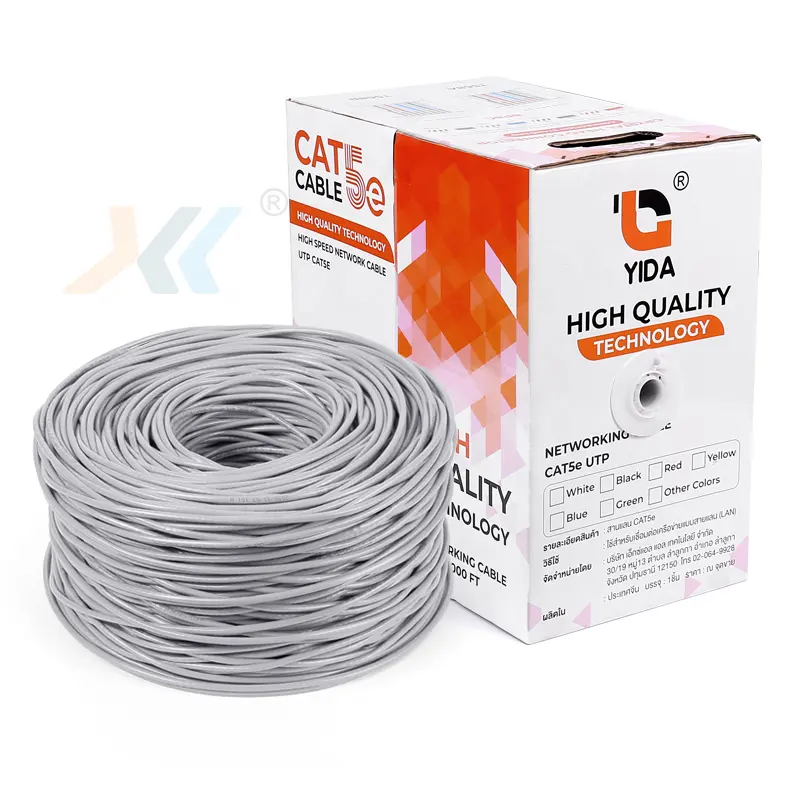 Оптовая цена Cat5 Cat5e Lan кабель 4pr 8-ядерный медный сплошной CCA Cpnductor Cat5 Сетевой кабель