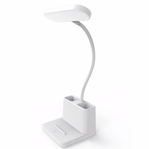 Lámpara de Escritorio LED Pequeña, Funciona con Batería, Lámpara de Mesa para Oficina en Casa, Linda Luz de Escritorio para Computadora, Recargable, Blanca, Pequeña - Product Image 2