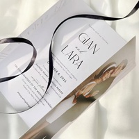 Brochure personnalisée avec reliure parfaite et enveloppes, papier couché, impression numérique pour les planificateurs d'événements de mariage