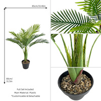 Commande en gros : Palmier artificiel durable, réaliste, en plastique, plante en pot de 80 cm, résistant aux UV, écologique, pour anniversaire et Pâques