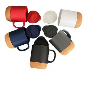 Mugs Matte Ceramic Coffee With Comfortable Handle Bottom Cork Pad <b>Large</b> <b>Tea</b> <b>Cups</b> for Soup Latte Mug Set Gift - Product Image 3