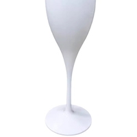 Flûte à champagne réutilisable pour mariage Tasse à pied haut en plastique de production en usine de vente en gros de mariée