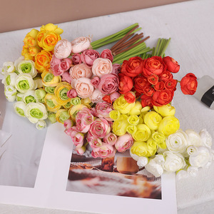 ช่อดอกโบตั๋นประดิษฐ์ Ruilisi ดอกไม้ผ้าไหม แจกันสีดำ ตกแต่งบ้านงานแต่งงาน - Product Image 4