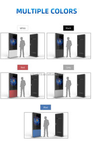 קיוסק מסך מגע LCD בגודל 98 אינץ' ברזולוציית 4K עם מעמד אנכי לרצפה, לתצוגת פרסום דיגיטלית לשימוש פנימי בתחנות רכבת תחתית ובתי שדה. - Product Image 4