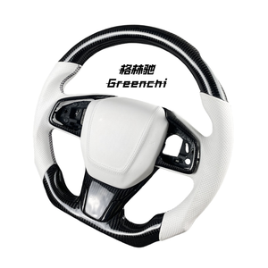Volante de Fibra de Carbono y Cuero Personalizable para Honda Civic Décima Generación, Modificación sin Airbag - Product Image 2