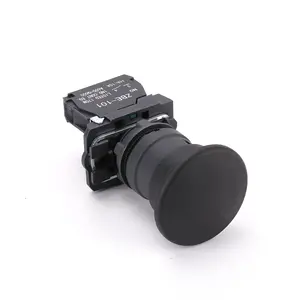 XB5-AC21 NO 40mm 자체 휴식 비상 버튼 스위치 XB5 40mm 블랙 버섯 헤드 순간 푸시 버튼 스위치