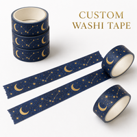 OEM Kundenspezifisch Bedrucktes Designer Kawaii Sortiertes Muster Goldfolie Vintage Blumen Botanisches Washi Papier Masking Tape