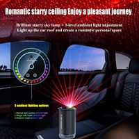 Diffuseur de voiture intelligent avec démarrage/arrêt automatique, projection 3D ciel étoilé, lumière ambiante RGB synchronisée avec la musique, parfum longue durée, liquide ultrasonique
