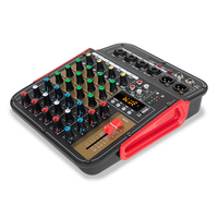 Console de mixage stéréo professionnelle COKYIS MG06CX en métal, 6 canaux, avec delay intégré, alimentation fantôme 48V, BT/USB/MP3, studio, DJ, live