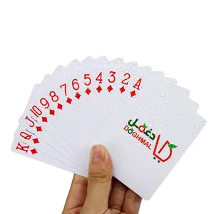 Caja impresa de papel con diseño personalizado, cubierta de póker de plástico Pvc impermeable, sublimación en blanco, para juego, muestra gratis