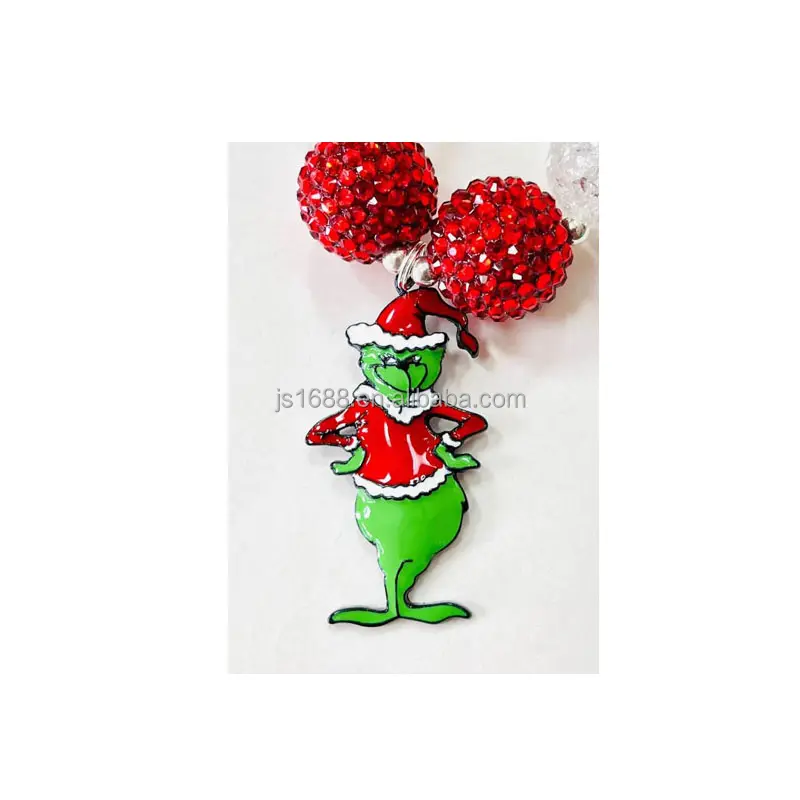 Mode Cartoon Drop Oil Kerst Grinch Legering Hanger Voor Sieraden Maken Ketting Armband Oorbel Sleutelhanger Schattige Bedels Cadeau