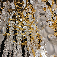 Lustre moderne australien sur mesure, grand et long, en cristal doré à LED, pour villa, escaliers et escaliers en colimaçon