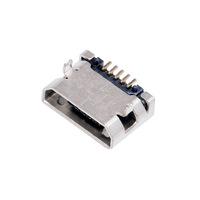 Conector micro USB de 5 pines Conector hembra de paso de 6,4mm tipo B para carga de teléfono móvil