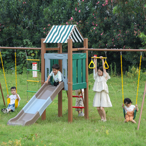 All'ingrosso bambino parco giochi all'aperto <span class=keywords><strong>giardino</strong></span> <span class=keywords><strong>scivolo</strong></span> <span class=keywords><strong>e</strong></span> Swing Play House per bambini di plastica giocattoli scorrevoli per bambini - Product Image 2