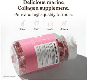 Gummies de collagène multi-vitaminées à marque privée OEM/ODM pour la beauté des cheveux, de la peau et des ongles, soutien anti-rides pour adultes - Product Image 3