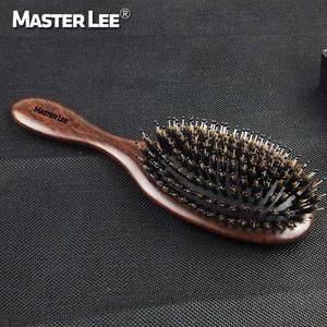 Brosse à cheveux Pinceau démêlant en bambou Pinceau démêlant et brillant Brosses Masterlee Brand Poils Offre Spéciale Nylon Logo personnalisé - Product Image 5