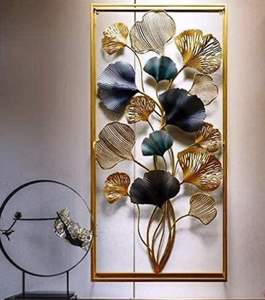 Modern Metal <b>Art</b> Wall <b>Clock</b> Silent Quartz Analog Decorative Hanging <b>Clock</b> Scenic Irregular Floral Wall Decor for Living Room - Product Image 3