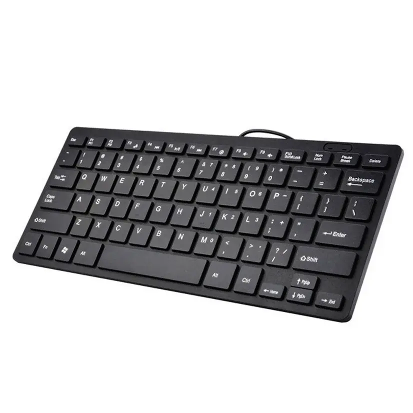 OEM Mini Slim 78 Keys Wired Keyboard Desktop Laptop Multifunction USB Silent Keyboard