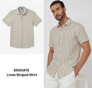 Camisa de Lino a Rayas para Hombre, Corte Ajustado, Informal, para Verano, Transpirable, Manga Larga, Calidad de Exportación, Proveedor al por Mayor - Product Image 4