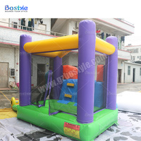Château gonflable de jardin avec deux toboggans, en PVC durable, pour le divertissement familial
