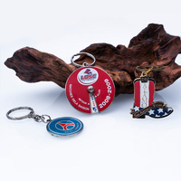Porte-clés en métal de forme légère 3D avec logo de marque, anneau, engrenage, épée, fer, outil promotionnel, vente en gros, cadeau, design de porte-clés