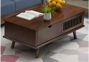 Juego de Mesa de Centro y Mueble para <span class=keywords><strong>TV</strong></span>, Estilo Nórdico Moderno, para Sala de Estar, Mesa de Té de Diseño Simple, Madera Maciza, Desmontable, para Apartamentos Pequeños - Product Image 2