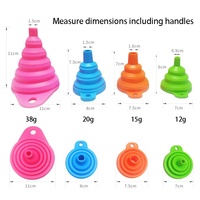 Entonnoirs pliables flexibles en silicone de qualité alimentaire pour remplir de petites ou mini bouteilles, huile de parfum