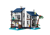 XMORK 2026 Meilleure Vente 813 Pièces 3-en-1 Villa de Vacances en Bord de Mer Blocs de Construction Briques Modèle Maison de Plage Jouet Éducatif en Plastique ABS