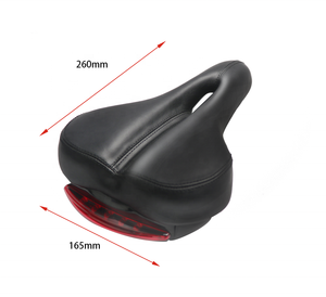 Sillín de <span class=keywords><strong>bicicleta</strong></span> de cuero PU de alta densidad Ferts con 5 LED, <span class=keywords><strong>luz</strong></span> de 4 Funciones, suave y absorción de impactos para montar en MTB - Product Image 4