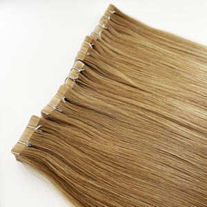 SHE Grueso Doble dibujado Cutícula Alineada Balayage Cabello humano ruso Cinta de seda invisible en extensiones al por mayor - Product Image 2
