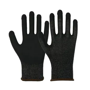 Factory Price Wholesale Durable 13G HPPE STAINLESS STEEL WIRE Liner Nitrile Foam Coated Heavy Duty Industrial Work Safety Glove