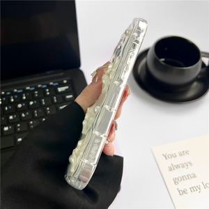 Joli placage argent amour coeur papillon goutte colle vague bord TPU époxy housse de téléphone pour <span class=keywords><strong>Apple</strong></span> <span class=keywords><strong>Iphone</strong></span> 11 12 13 14 15 16 17Pro - Product Image 5