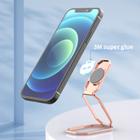 Support universel rétractable à rotation 360° en alliage de zinc ultra-fin pour téléphone portable, avec anneau pliable et support de doigt robuste