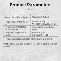 Supresor de Retroalimentación BHA XTR 6.0 con Transformador de Potencia Toroidal, Procesador de Audio para Altavoces, Sistema de Sonido Digital, 6 Entradas y 6 Salidas