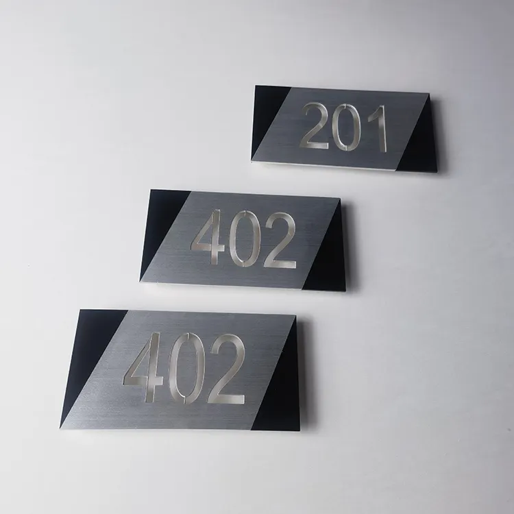 Kamerdeur Nummerbord Deurborden Plaat Rvs Huisnummers Voor Hoteltuin