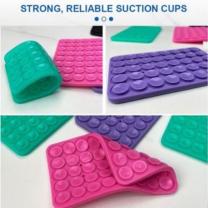 Logo Mobile Phone Holder Accessories Silicone Adhesive <b>Suction</b> Cup Pad Double Sided Sucker Cell Phone Case Mount - Product Image 2
