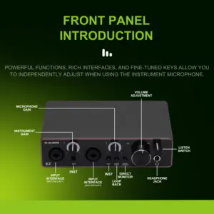 X2 Instrument Opname Usb Audio Interface Pc Usb Interface Interface Professionele Geluidskaart Geluidsopname