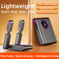 Séchoir et chauffe-chaussures portable avec minuterie de retard de 24 heures, arrêt automatique, design pliable, panneau intelligent
