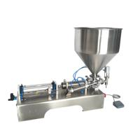 Machine de remplissage automatique pneumatique pour crème liquide de beurre de cacahuète et pâte de tomate, en acier inoxydable 304, pour sachets en plastique