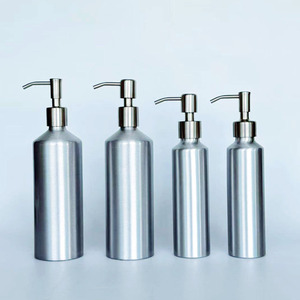 Distributore di sapone da 250ML 500ML antiruggine liquido per sapone per le mani bottiglia in alluminio con pompa in acciaio inox - Product Image 3