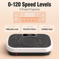Machine d'exercice à plaque vibrante Yunpao avec 120 niveaux de vitesse, cinq programmes rapides pour une utilisation quotidienne à domicile, machine vibrante