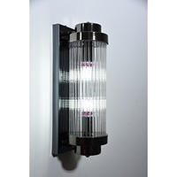 Applique murale vintage en acier inoxydable avec support en cristal bon marché pour ampoule E14 pour application dans le salon