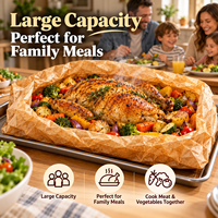 Sacs de cuisson en papier sulfurisé de qualité supérieure pour Noël, résistants à la chaleur et à l'humidité, pour poulet, dinde, fruits de mer, rôtissage et cuisson au four