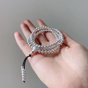 Personalizzazione S925 bracciali <span class=keywords><strong>rosario</strong></span> in <span class=keywords><strong>argento</strong></span> 108 perline bracciali all'ingrosso - Product Image 2