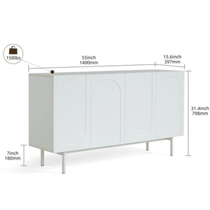 Cabinet in fibra di legno 4 porte serie FCJ per mobili da soggiorno