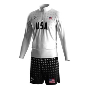 Advanced Wrestling Pre Match Gear Stretch Sweat Wicking 1/4 Zip Top et Short athlétique Parfait pour les exercices de grappin - Product Image 1